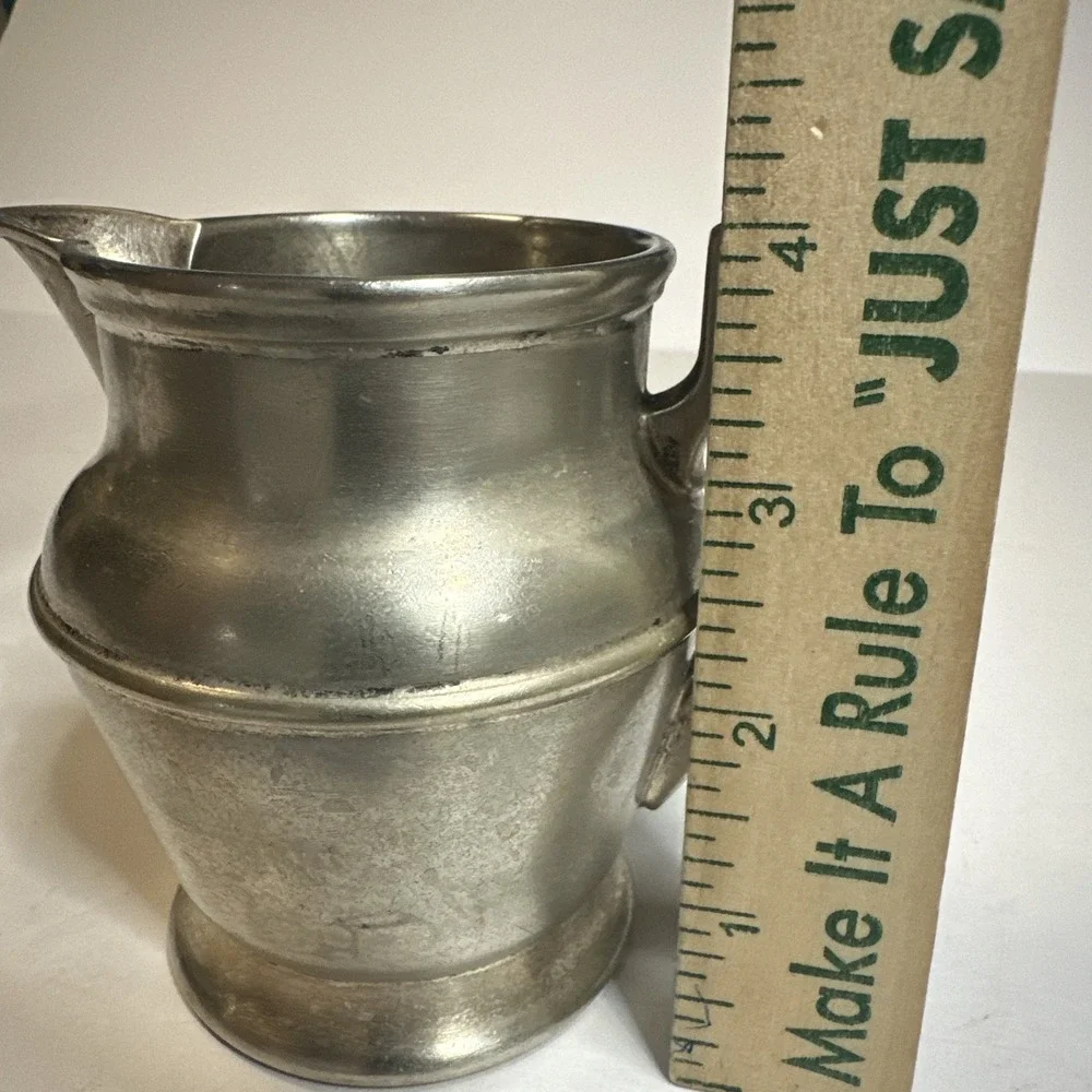 Vintage Wear-Brite Pewter Cream Pitcher Nickel Silver No Lid